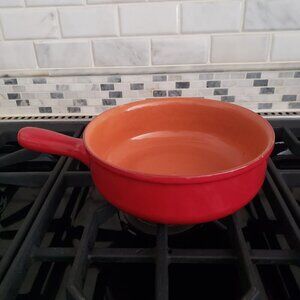 Piral Albisola Made in Italy Terracotta Clay 9" Red Cookware Baking Serving Pan